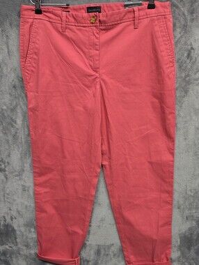 Talbots 10 Coral Chino Capri Pants